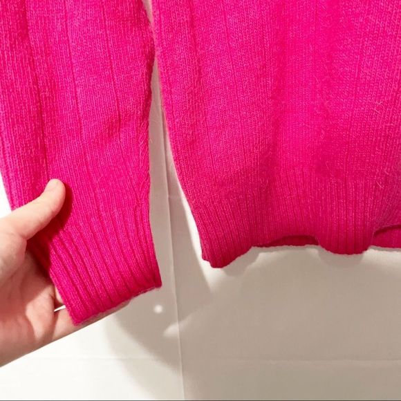 M Vintage Lambswool Angora Blend Hot Pink Sweater Deadstock - Picture 5 of 11
